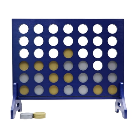 Tailgating Pros Premium Giant Four in a Row with Carrying Case - Jumbo Oversized Outdoor Yard Game - Connect Multiple Pucks in a Row to Win - Many Puck Colors Available!