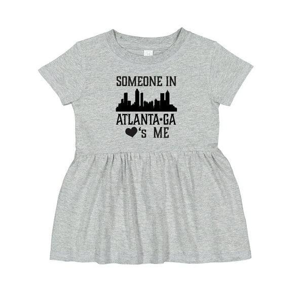 Inktastic Atlanta Georgia Someone Loves Me Skyline Girls Baby Dress