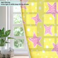 thumbnail image 4 of Yayeee Window Curtains Set of 2 for Living Room Light Filtering 63"x42", Big Pink Stars Pattern, 4 of 7