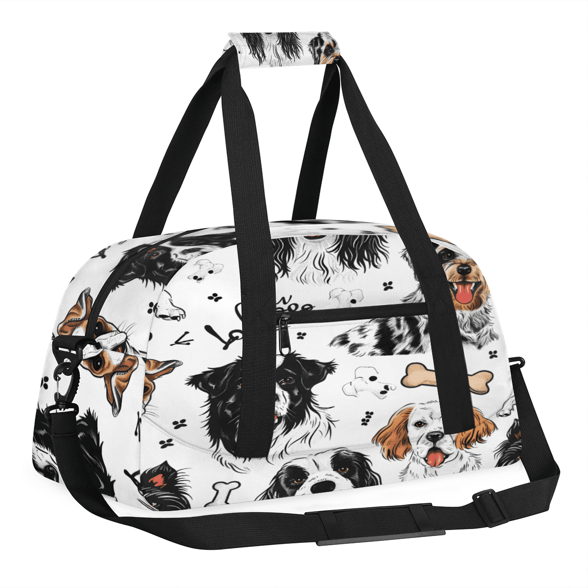Herdesigns Sports Duffle Bags Travel Duffle Bag Gym Bag Dog Print Weekender Travel Bag Waterproof Overnight Bag Carry On Travel Tote Bag Dance Bags