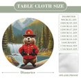thumbnail image 2 of Castor-theme Fitted Round Tablecloths Elastic Edged Table Covers Waterproof Table Cloth for Kitchen Holiday Party Tables Decor 150cm, 2 of 6