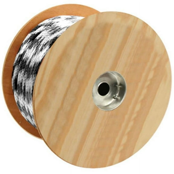Wellington Cordage P7240S0200BKWFR 0.63 in. x 200 ft. Black & White Solid Braid Polypropylene Rope