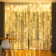 thumbnail image 4 of 1pack 8 Mode USB Curtain String Lights Fairy Light LED Bedroom Light Christmas Decorations for Home Wedding 2025 New Year Decor, 4 of 5