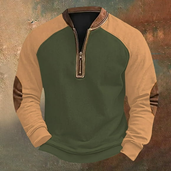 Blusas y camisas de manga larga con cuello redondo Sudadera con capucha de cuello redondo para hombre Jersey estampado Top de manga larga Blusa de poliéster para hombre