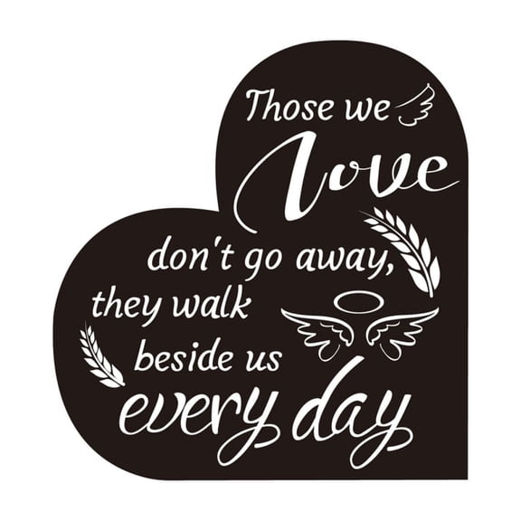 Heart Shape Engraved Keepsake and Paperweight Sympathy Memorial Gifts Bereavement Gift for Loss of Loved One - Those We Love Don't Go Away They Walk