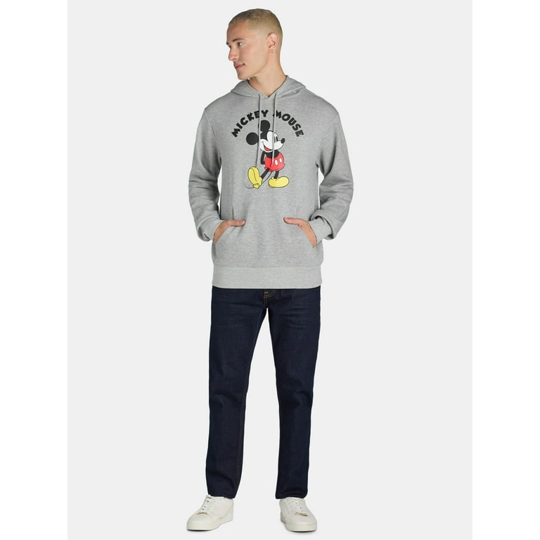 Disney Men's Mickey Mouse Graphic Print Hoodie, Sizes XS-3XL Disney Men's Mickey Mouse Graphic Print Hoodie, Sizes XS-3XL