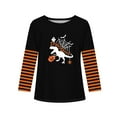 thumbnail image 5 of Abcomgle Halloween Shirts for Kids Boys Spooky Dinosaur Skeleton Graphic Shirts for Kids Crewneck Long Sleeve T Shirts for Girls Fall Funny Cute Tee Top Girls,4-5 Years, 5 of 5