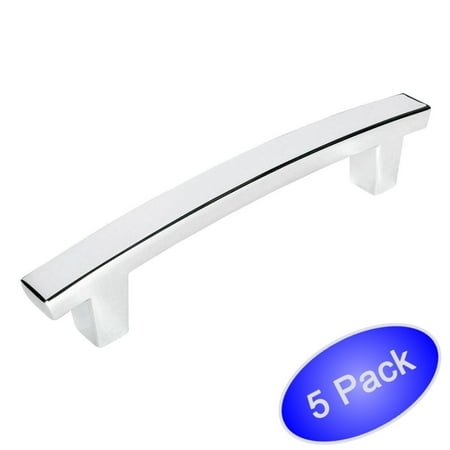 Chrome Contemporary Handle Pulls Cabinet Cosmas 5238CH Polished Chrome Contemporary Cabinet Hardware Handle Pull - 4
