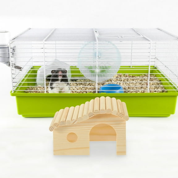ROMANSENTIAL 1Pack Waterproof Miniature House Villa Shape Hamster Hideaway House Durable Layer Design