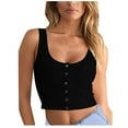 thumbnail image 1 of Birdeem Fashion Womens Sexy Button Tank Tops Vest off Shoulder Halter Blouse T-Shirt Tops, 1 of 9