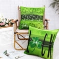 thumbnail image 6 of Green Clover Pilow Covers 20x20 Shamrock Lucky Charms Cushion Covers Saint Patricks Day Decorative Pillow Case for March Holiday Home Outdoor Decorations Set of 2, 6 of 6