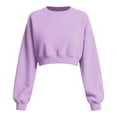 thumbnail image 4 of CONZONE Sweatshirt For Women Long Sleeve Pullover Sweatshirts For Women Solid Color Trendy Fall Winter Womens Hoodies, 4 of 4