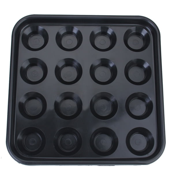 Soporte de Plástico para Piscina, Soporte para de Billar, Soporte para Bandeja, 16 , Bla Nuevo Cola Bandeja de bolas de billar de plástico para piscina con capacidad para 16 bolas - negro