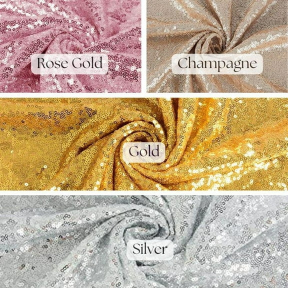 Shimmering Iridescent Sequin Fabric by the Yard – 3mm Sequins on Stretch Mesh, 54” Wide Glitz Material for Dresses, Crafts & Event Décor ( 1 Yard, Silver )