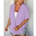 thumbnail image 5 of SELONE Women Casual Lightweight Short Sleeve Cardigan Trendy Flowy Open Front Cardigan Dressy Jacket Everyday Wear Beach Vacation Outfits Trendy Going Out Cardigan Resort Wear, 5 of 8