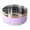 Purple, variant on Stainless Steel Pet Bowl For Cats Dogs, Non-Slip Design, 16Cm Diameter, 1Pc Pink Pet Food Water Bowl