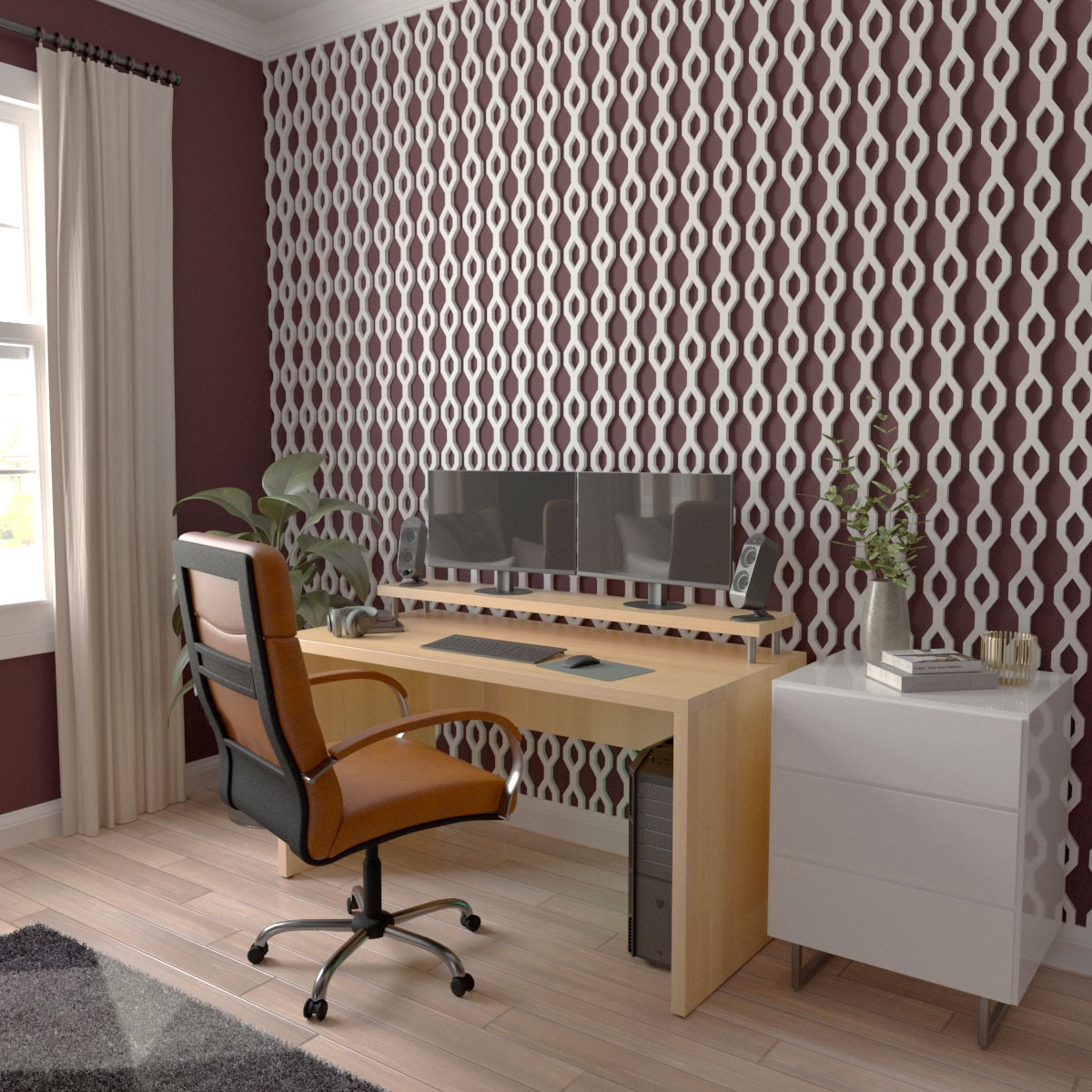 Ekena Millwork 94"H x 5/8"T Wabash PVC Adjustable Decorative Slat Wall Panel Kit, Unfinished (contains 23 Slats + 1 Straight Edge Starter Slat)