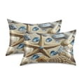 thumbnail image 3 of Ryvnso Satin Pillowcase Starfish Conch Pillow Cases Standard Size 30x20in, 3 of 6