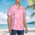 thumbnail image 6 of Uemuo Breast Cancer Awareness Printed Regular Fit Short Sleeve Casual Hawaiian Shirt for Men,Aloha shirt,Tropical shirt,Floral print shirt,Vacation Beach shirt-3X-Large, 6 of 9