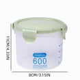 thumbnail image 3 of JHyouerji Clear Plastic Storage Canister Green Stackable Dry Food Container Jar for Pantry Grains Nuts Cereals Snacks and Kitchen Organization, 3 of 6