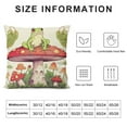 thumbnail image 5 of Nawypu Frog Print Pillow Cases Cushion Covers Decor Throw Pillow Covers Frog Mushrooms Decorative Throw Pillowcases forBotanica Cute Mushroom Decor Beige Red Cushion Cases, 5 of 5