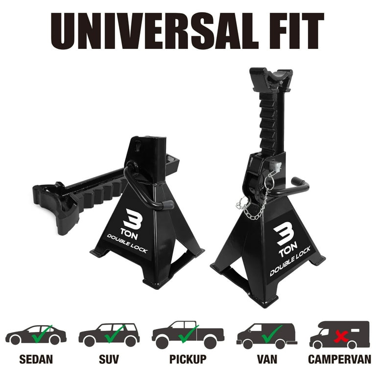 Torin 3 Ton Heavy Duty Jack Stands Double Locking Pins Car Jack