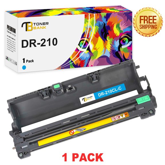 Toner Bank Compatible Drum Unit for Brother DR-210CL HL-3040CN 3070CW 3045CN 3075CW MFC-9010CN 9120CW 9320CW 9125CN 9325CW DCP-9010CN, Cyan, 1-Pack