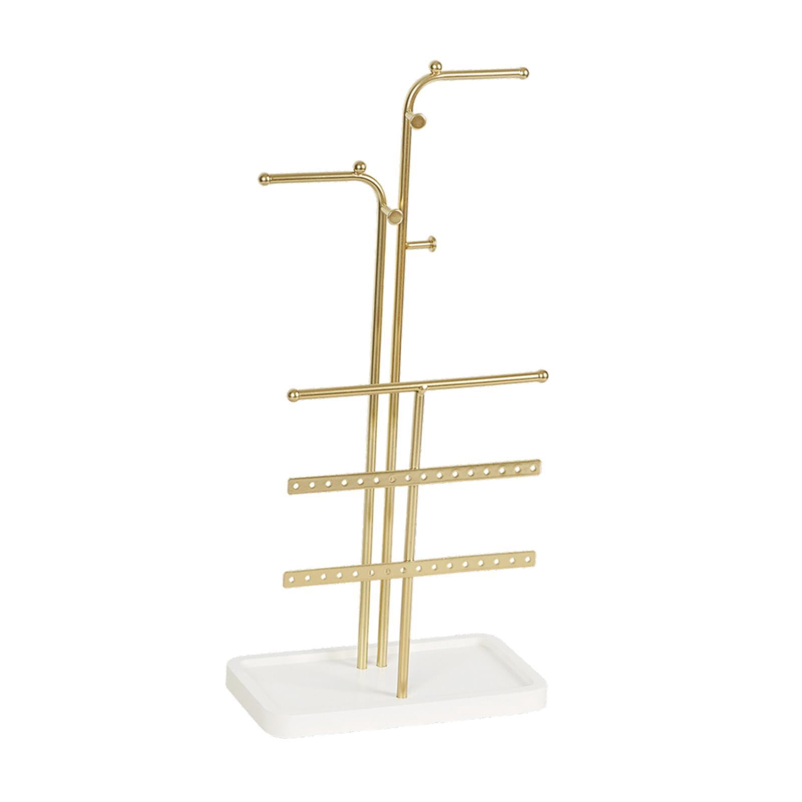 Milageto Jewelry Tree Stand Necklace Hanger Decorative Storage Tier Necklace Bracelet Organizer Showcase for Hair Accessories Bracelet