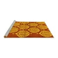 thumbnail image 2 of Ahgly Company Machine Washable Indoor Square Abstract Yellow Modern Area Rugs, 7' Square, 2 of 4