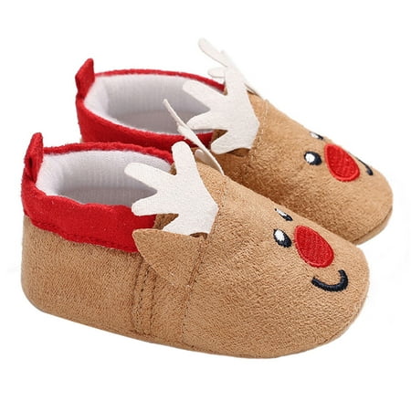 

NUOLUX 1 Pair Baby Winter Shoes Warm Christmas Styled Toddlers Cotton Prewalker
