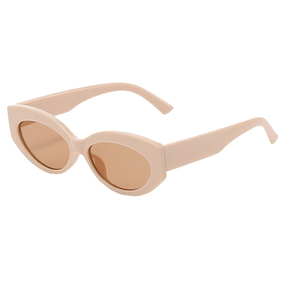 Siminsem Pastel Small Frame Sunglasses for Women, Colorful Mini Sun Glasses, UV Protection Trendy Shades for Everyday Wear, Beige, One Size