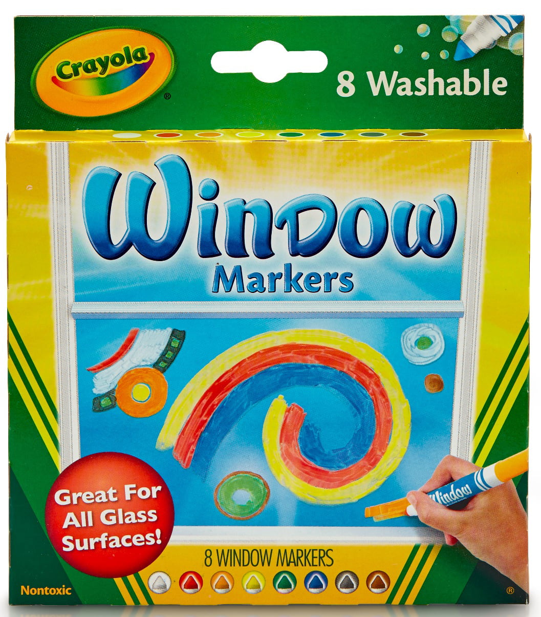 Crayola Washable Window Markers, 8 Count  Walmart.com