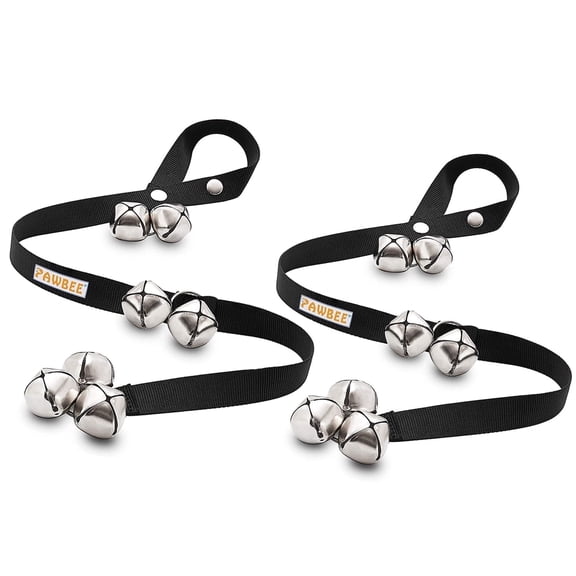 PAWBEE Dog Doorbell - Set of 2 Adjustable & 7 Loud Jingle Potty Training Bells for Door Knob