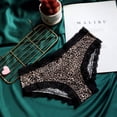 thumbnail image 1 of Ropa interior de cintura baja con estampado de leopardo y seda de hielo sin costuras para mujer, pantalones triangulares de encaje para mujer, cinturilla, 1 of 6