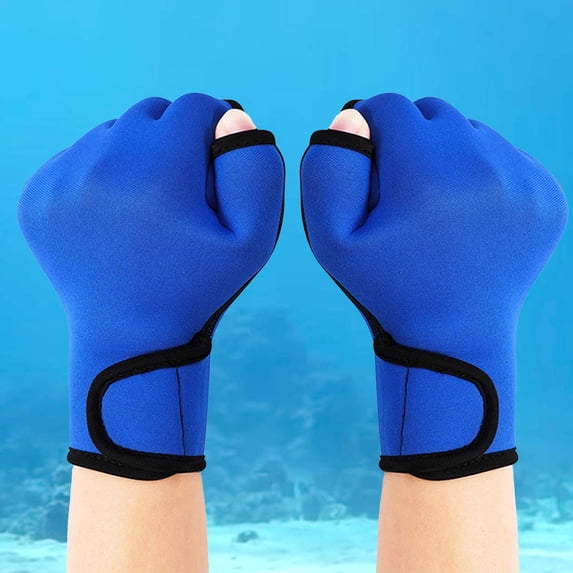 1 Pair Neoprene Gloves Breathable Well Stitching Webbed Swim Gloves for Training