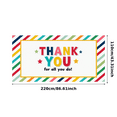 thumbnail image 2 of Colorful Design Thank You Banner Decorative Stripes Gratitude Banner for Office Party Indoor Decoration Appreciation Event, 2 of 7