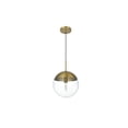 thumbnail image 4 of Living District Eclipse 12 Inch Pendant Clear Shade in Chrome, 4 of 10