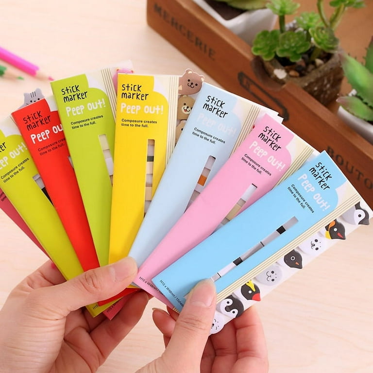 Cute Cartoon Animal Sticky Notes, Cat Page Place Markers, Peep Out Notes,  Kawaii Stationery Notes, Cute Animal Divider Tabs, Mini Memo Notes 