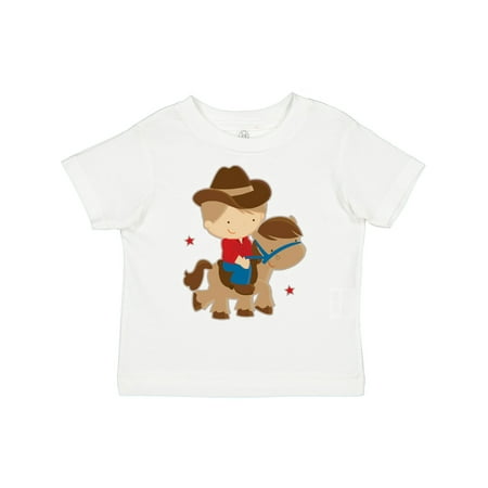 

Inktastic Cowboy Boy on Pony Gift Toddler Boy Girl T-Shirt