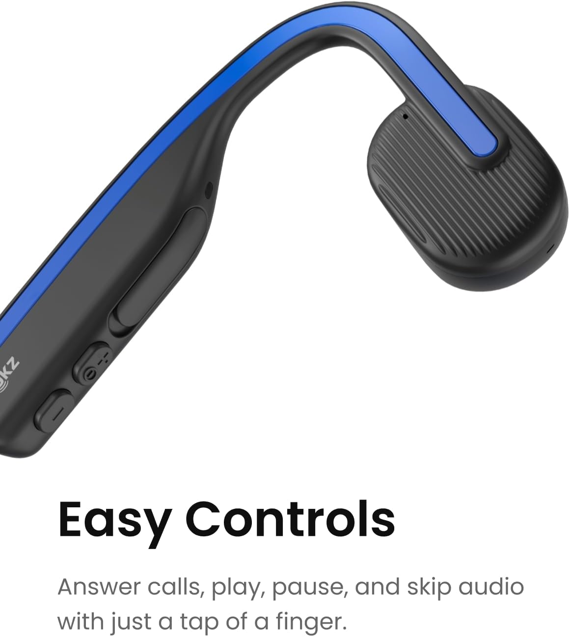 Shokz OpenMove Bone Conduction Waterproof Bluetooth Headphones for Sports, Blue, 1