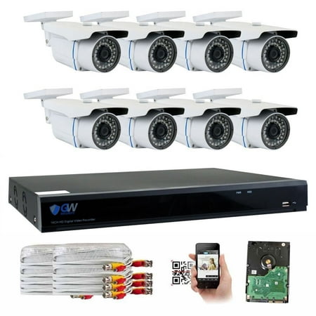 GW Security 8 Channel 5MP (2.5X 1080P) CCTV Surveillance DVR System with 8 x Super 5.0MP HD 1920p (2592TVL) Waterproof Security Cameras,110ft IR Night Vision,2TB Hard (Best 8 Channel Cctv Dvr)