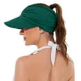 thumbnail image 4 of HJYCHN Women's Wide Brim Sun Hat UPF 50+ Breathable Summer Beach Outdoor Adjustable Sun Headwear For Travel And Sports Activities Green One Size, 4 of 5
