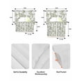 thumbnail image 5 of Sage Green Flower Swag Kitchen Curtains Sets for Windows 24 Inch Length, Vintage Country Rose Leaf Floral Short Window Curtain Panels Swags Valances and Tiers 3 Piece Set for Cafe/Dining Room, 5 of 5