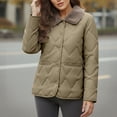 thumbnail image 2 of Winter Coats for Women Winter Warmth Reimagined Thickened Short Coat With Trim Fashionable Quilted Jacket Outerwear For Cold Weather Comfort And Style Winter Jackets for Women, 2 of 4