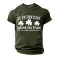 thumbnail image 2 of El Día de San Patricio de los Hombres de Manga Corta Casual Cuello Tripulación Impreso Top, Camiseta de Moda para la Fiesta Y Diario, 2 of 9