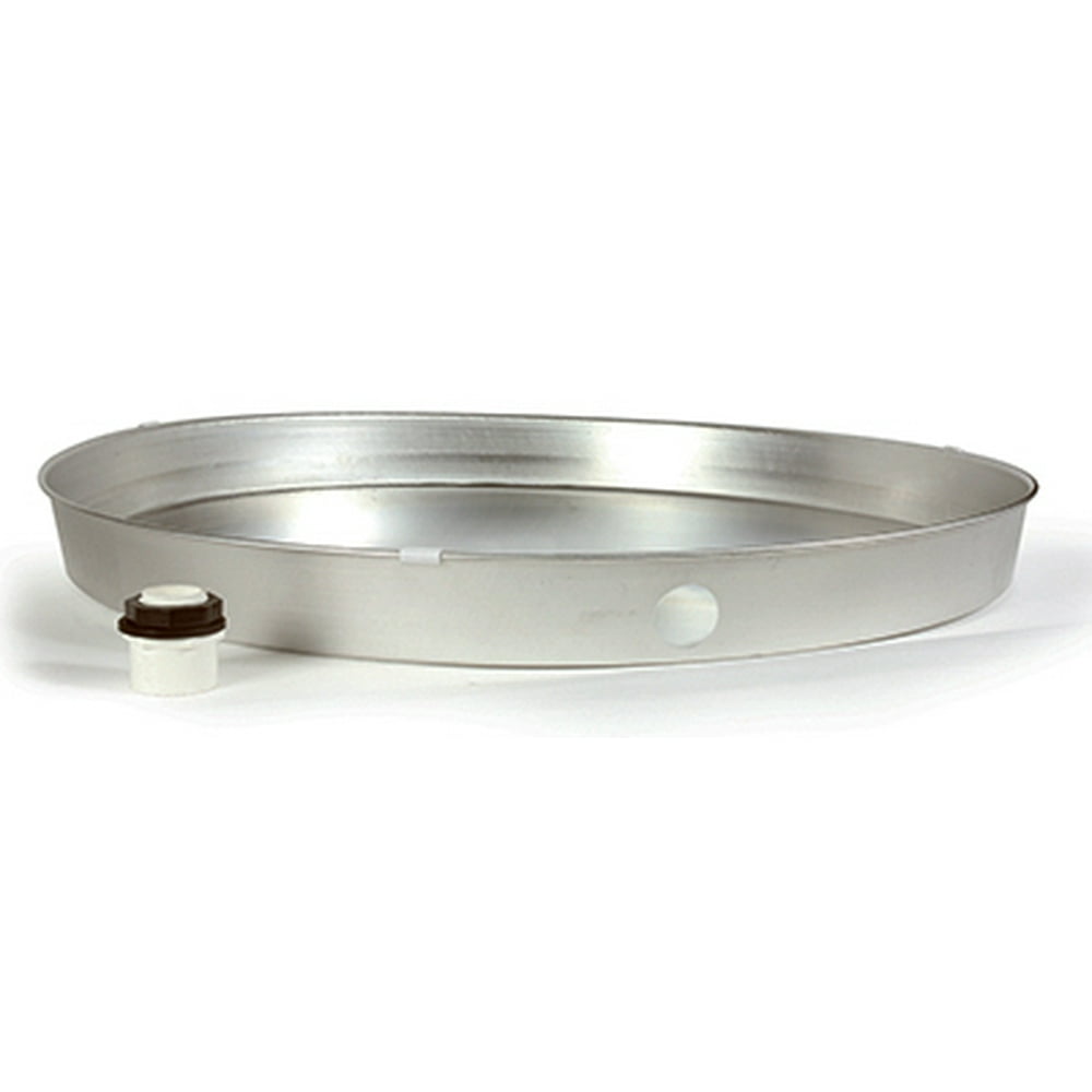 CAMCO MFG Water Heater Pan With Fitting, Aluminum, 24 x 2.25In. 20830