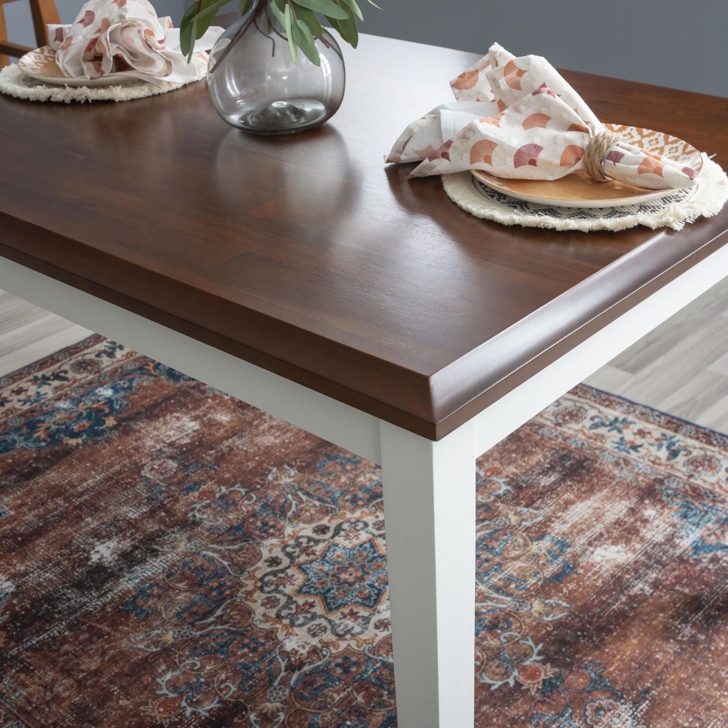 Ensemble de salle à manger 5 pièces Rossi, Cerise et Blanc