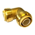 thumbnail image 2 of Libra Supply Lead Free 1 inch 90 Degree Push-Fit Elbow, Push to Connect, (Click in for more size options), 1'', 1-inch Brass Pipe Fitting Plumbing Supply, 2 of 3