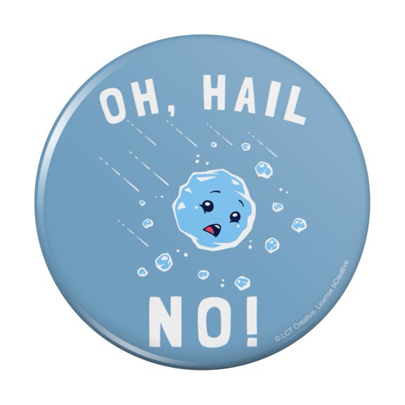 Oh Hail No Hell Funny Humor Pinback Button Pin
