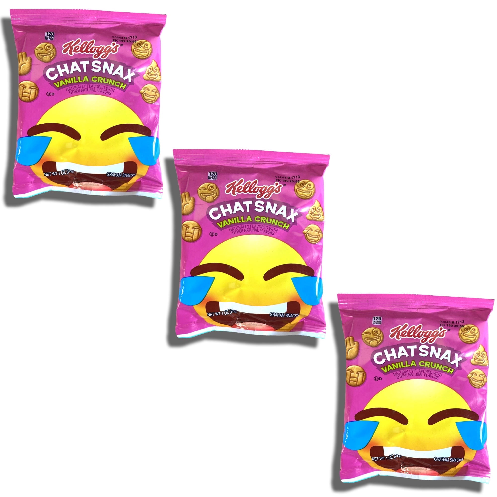 Chat Snax Graham Crackers | 1 Ounce | Vanilla Crunch | Pack of 30